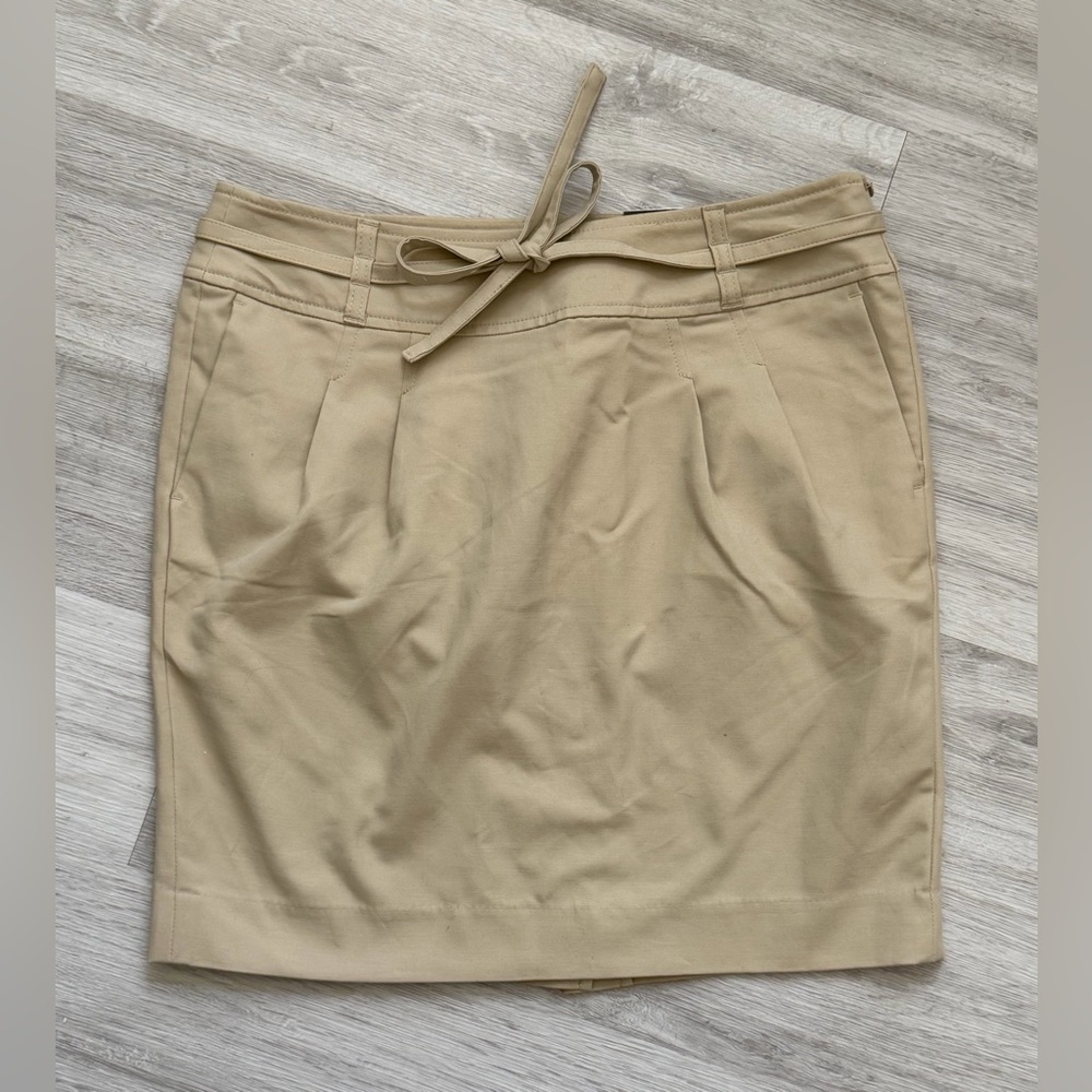 942: a.n.a Tan Tie-Waist Pencil Skirt - 12P